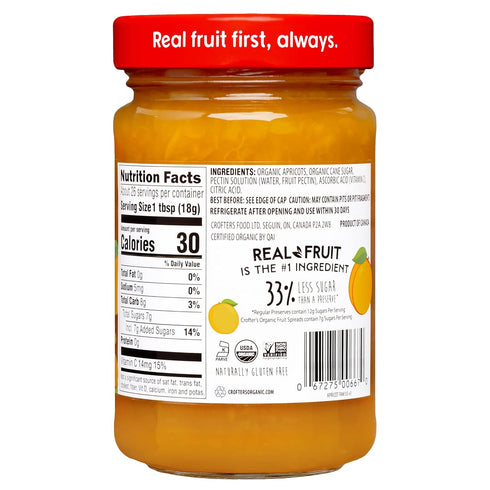 Crofters 16.5 oz Fruit Spread Organic Premium Apricot
