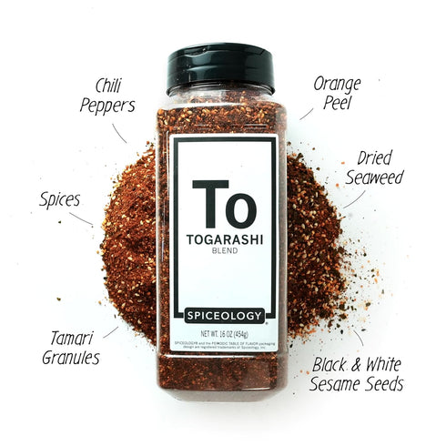 7 16 oz Spiceology - Togarashi Japanese Spice Blend - Gluten-Free Japanese Ramen, Rice, and Sushi Seasoning with Umami