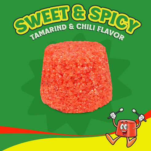 100 15.85 oz Pack Tamborines Enchilados Mexican Hot Candy with Chili and Tamarind, Individually Wrapped Pieces, Bulk