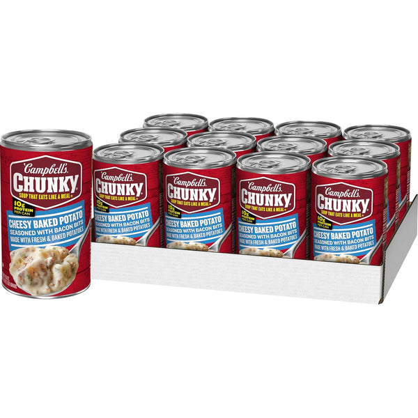 Campbell's Chunky Soup, Baked Potato with Cheddar and Bacon Bits Soup, 18.8