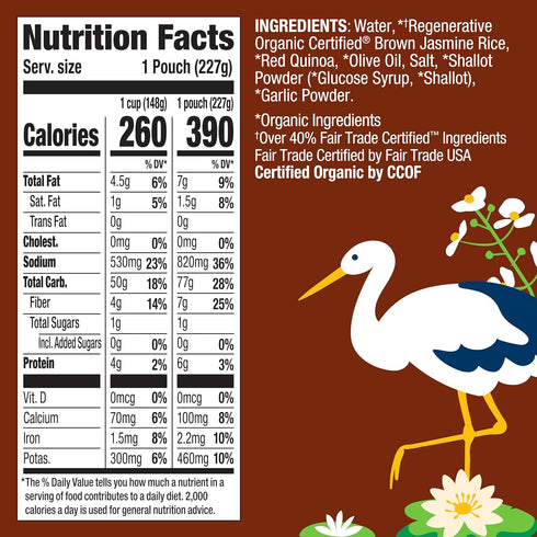 90 6-Pack 8 Oz Lundberg Brown Rice & Quinoa, Ready in Seconds, Regenerative Organic Certified Brown Jasmine Rice