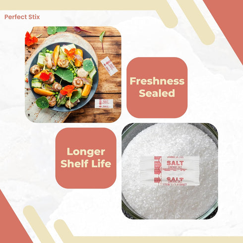 Packets .6 1000 Packets (Packaging Perfect Stix Iodized Salt - Grams - may vary.)