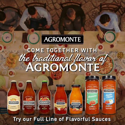 Agromonte Authentic Italian Cherry Tomato Pasta Sauce (Classic) - 11.64oz (2 Pack) - Certified Kosher, Gluten-Free