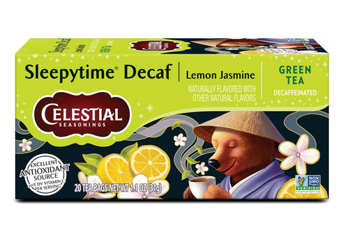 Celestial Seasonings Sleepytime Decaf Lemon Jasmine Green Tea Bags, 20 Bags