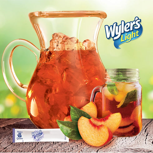 Packs, 6 (36 Packets) Wyler's Light Pitcher Water Drink Mix, Peach Iced Tea, Boxes Pitcher