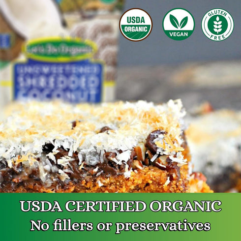 Lets Do Organic Shredded Coconut Unsweetened, 8.8 Oz (Pack of 1) - Reduced Fat Coconut Shreds
