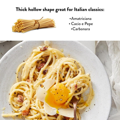 100% 1 (8 Pack) DeLallo Bucatini Pasta, Imported from Italy, Bronze Cut, Made with Only Durum Wheat Semolina Flour, All