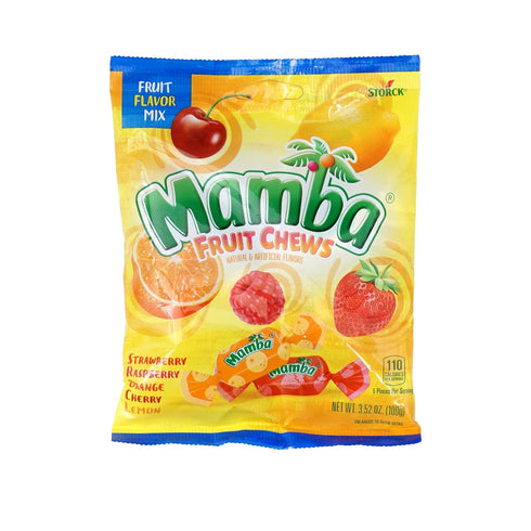 Pack 4 (3.52 Fruit Chews Candy, Mamba Fruit Chews, of Ounce Each Bag)