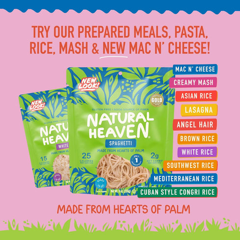 3-Pack 9 Oz Natural Heaven Hearts of Palm Cuban Style Congri Rice, Ready & Seasoned Prepared Meals, New Recipe, Vegan