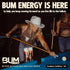 12 oz, Pack 12 BUM Sugar-Free Energy Drink, Root Beer - Lightly Carbonated & No Artificial Colors, Natural Caffeine