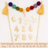 PapaKit Rainbow Pom Pom Birthday Cake Topper with Customizable Age Numbers, Premium Handmade Pre-Strung Decoration