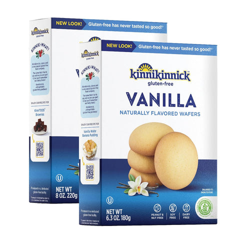 Kinnikinnick Vanilla Wafers, Gluten Free, Allergy Friendly Cookies, 6.3 oz, 2 Pack