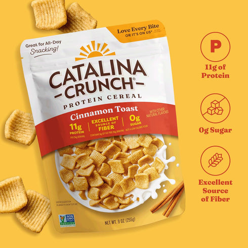 11g 9 oz. (Pack 4) (Packaging Catalina Crunch Protein Cereal | Sugar Free Breakfast Cereal with of Protein | Gluten