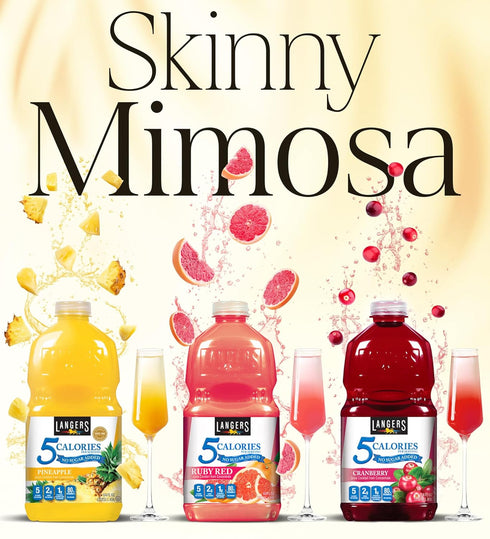 5 64 Oz (Pack 8) Langers Cal Pineapple Juice Cocktail, Fl