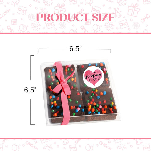 Package Sending Hugs Gift Basket Care Chocolate Brownies Food Gift For Women | Nut Free Dairy Free | Sending Love