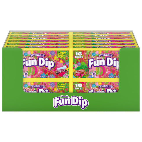 LIK-M-AID Fun Dip Easter Candy, Wonderous Watermelon and Strawberry Licious, Easter Candy,
