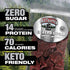 Package, 14 70 (Pack (Pack 2) Old Trapper Zero Sugar Beef Jerky, Eight-Ounce Individual Natural Wood Smoked