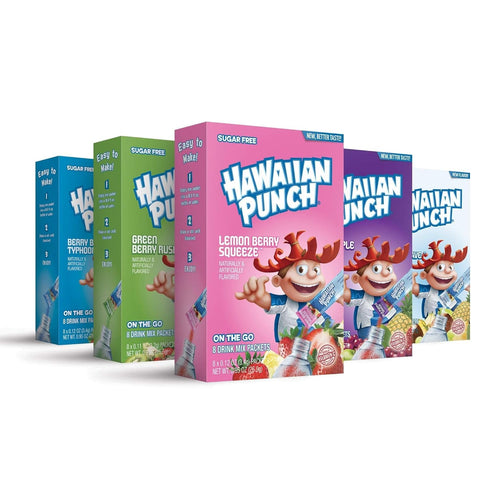 Hawaiian Punch Paradise Variety Pack, Powder Drink Mix (5 boxes, 40 sticks) - Sugar Free & Delicious