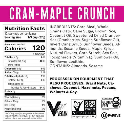 11 Uncle Crumbles, Granola Cran Maple Crunch, Ounce