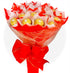 Purplebenjy 24 Count Gourmet Hazelnut Milk Chocolate, Large Candy Chocolate Gift Bouquet, Edible Red and White Roses