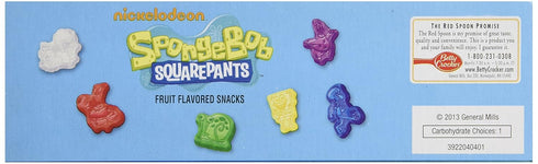0.8 10 Count (Pack 1) Betty Crocker Fruit Snacks, SpongeBob SquarePants Snacks, Ounce