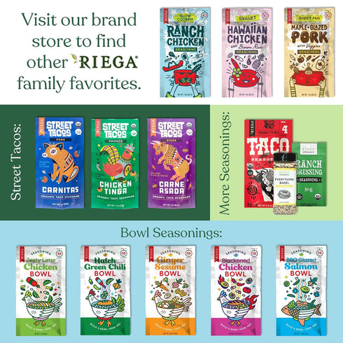 18 (Pack 1) Riega Organic Garlic Seasoning Salt, Himalayan Pink Salt Perfect for Every Meal Ounce