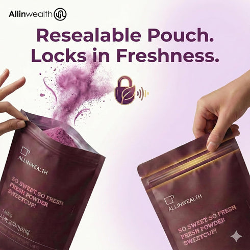 Allinwealth 500g (1.1 lbs) Pack Sweet Potato Latte Powder Mix Creamy & Savory Flavor for Home Cafe Baristas Hot & Iced