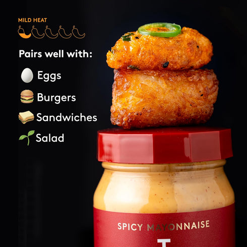 2 TRUFF Spicy Mayo, Gourmet Mayonnaise made with Black Winter Truffles, Sunflower Oil, Cage-Free Eggs and Jalapeos |
