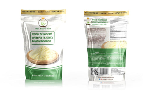 Rohi Natural Food 300g Attieke - Cassava Couscous| AIP Rice| Paleo Compliant |GLuten-Free | High Fiber |Non-GMO |