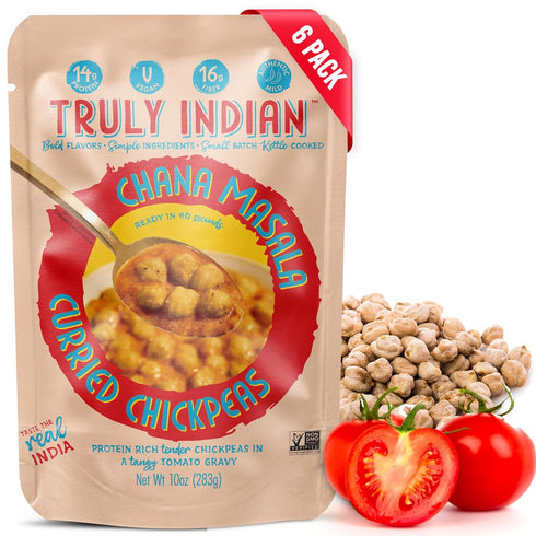 Truly Indian Curried Chickpeas (Chana Masala) 10 Ounce 6-Pack | Authentic Traditional