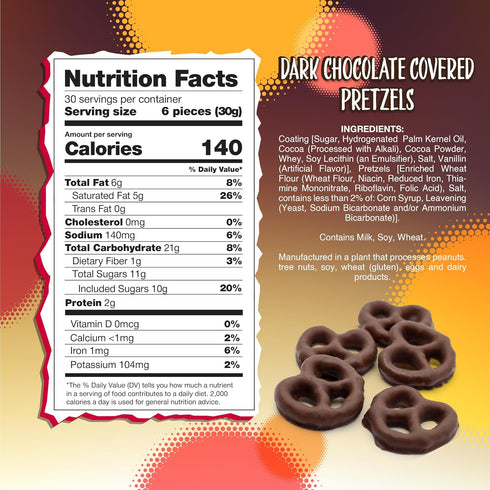 2-Pound Dark Chocolate Covered Mini Pretzels | Bag | Salted Pretzels in Sweet Chocolate