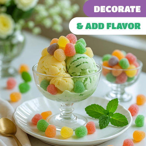 2 Pack Spice Drops Candy - Pound Bulk - Jelly Drops - Gum Drops Candy for Buffets & Holidays - Chewy Spiced Treat