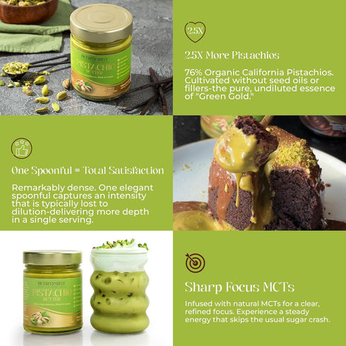 Betritionist 76% 0 boost,9oz,Made Pistachios Cream,Naturally Sweet calorie sugar, Clean energy with MCT oil, Dairy