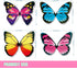 Butterfly Cake Toppers 40Pcs Set, GUCUJI Chocolate Mousse Cupcake Decoration (4 Patterns X 10)