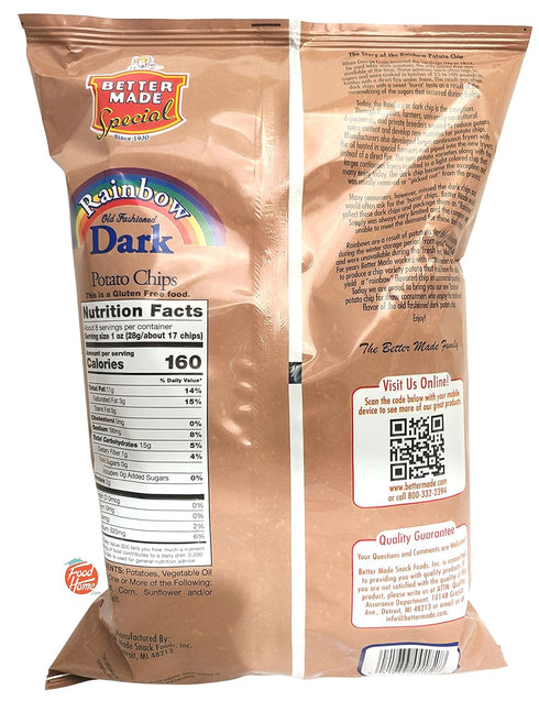 7.5-ounce Better Made Rainbow old fashioned dark potato chips bag