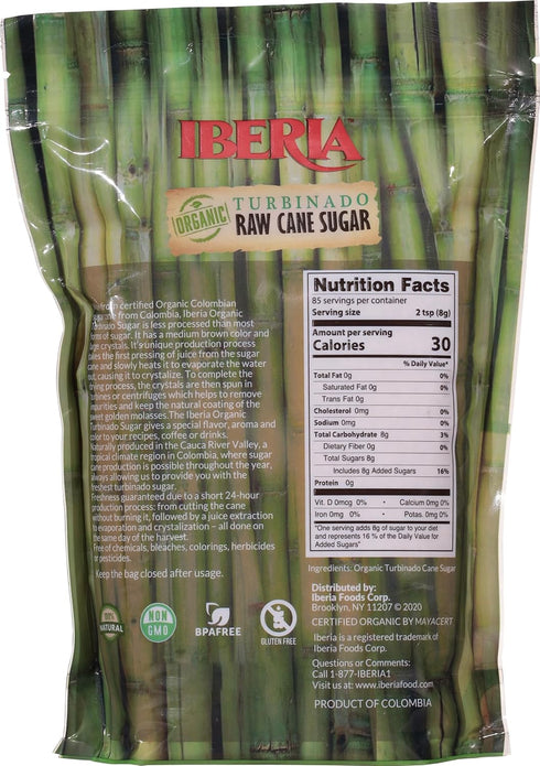 1.5 lb. (Pack 3) Iberia Organic Turbinado Sugar