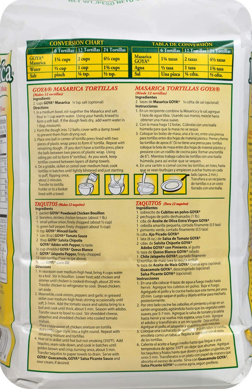 4 Goya Foods Masarica Instant Corn Masa Flour, Pound