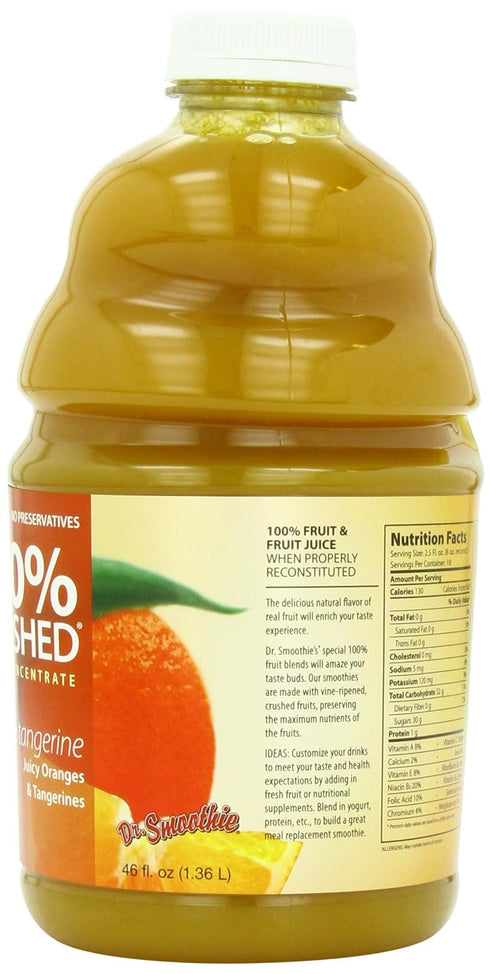 100% 46-Ounce (Pack 2) Dr. Smoothie Crushed Fruit Concentrate, Orange Tangerine, Bottles