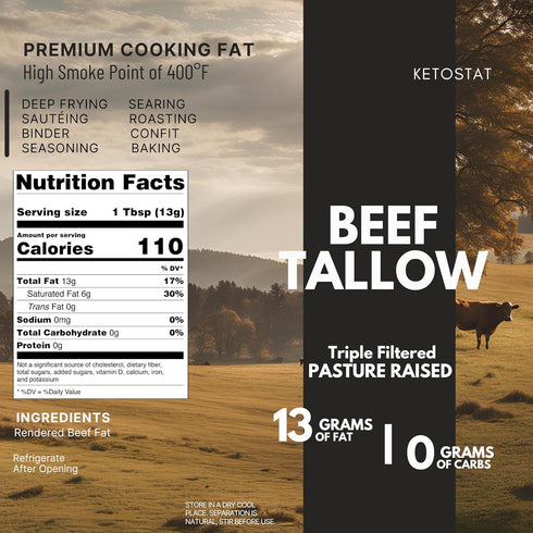 112 oz (7 lbs) Amercian Beef Tallow For Cooking or Skincare