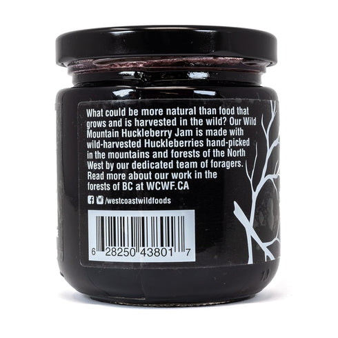 11.5 oz 326 250 ml Wild Huckleberry Jam | / g / | Locally Harvested | West Coast Wild Foods