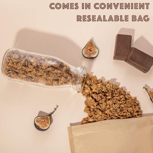 12 Pack Brooklyn's Own Organic Granola Maple Cinnamon Breakfast Cereal - Gluten-Free Healthy Snacks - Ounce Resealable