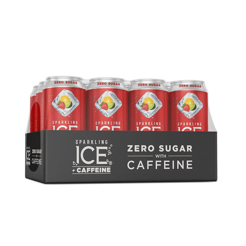 Sparkling ICE (Pack 12) (Pack 12) +Caffeine Strawberry Citrus Sparkling Water Of and , Cherry Limeade Sparkling Water