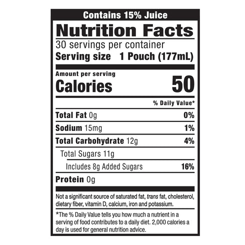 30 6 oz Capri Sun Fruit Punch flavored Juice Drink Blend, ct Box, fl Pouches