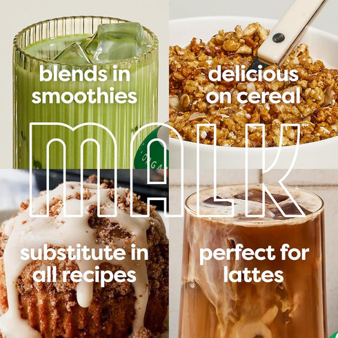 (32oz, Pack 6) 30, MALK Almond Milk Unsweetened of - Shelf Stable Organic Almond Milk, Non GMO, Whole Dairy Free
