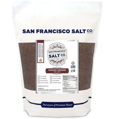 Hickory Smoked Sea Salt 2 lb. Bag - Fine Grain by San