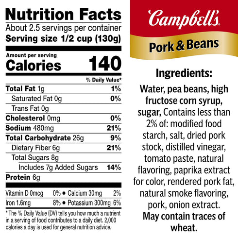 11 Oz 24) Campbell's Pork and Beans, Can (Case