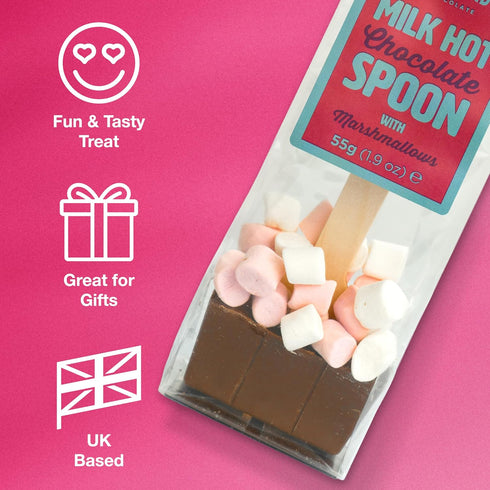 Kingsbridge Chocolate 10 Pack Kingsbridge Hot Chocolate Spoons - Belgian Milk Choc & Marshmallows, | Choc Block