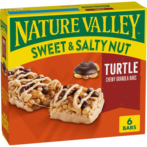 Nature Valley Sweet and Salty Nut Granola Bars, Turtle, 6 Bars, 7.2