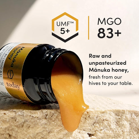 5+/MGO 83+, 4.4oz Me Today Manuka Honey UMF Raw & Unpasteurized from New Zealand, Certified Authentic Honey for Daily