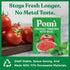 100% 13.8oz (Pack 12) Pom Crushed Tomatoes with Basil - Creamy, Velvety Italian Sauce, No Salt